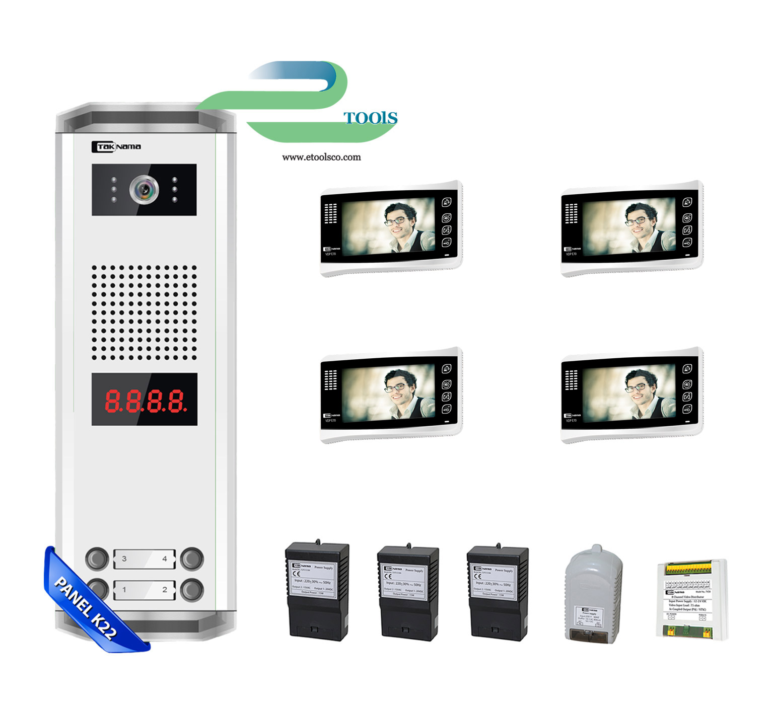 پکیج 4 واحدی آیفون تصویری تک نما E70